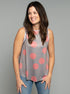 The Tie Back Tank - Pink Stripes / Pink Dots